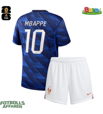 Frankrike Kylian Mbappe #10 Hemmaställ Barn VM 2026 Kortärmad (+ Korta byxor)